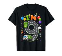 Kids I'm 9 Garbage Vehicle Recycling 9th Birthday Boy Party Camiseta