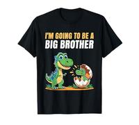 Kids I'm Going To Be A Big Brother Dinosaurio Lindo T-rex Camiseta