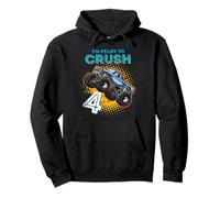 Kids I'm Ready to Crush 4 Monster Truck 4 años de Edad cumpleaños Sudadera con Capucha