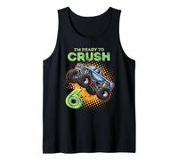 Kids I'm Ready to Crush 6 Monster Truck 6 años de Edad cumpleaños Camiseta sin Mangas