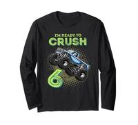 Kids I'm Ready to Crush 6 Monster Truck 6 años de Edad cumpleaños Manga Larga