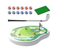 Kids Inflatable Golf Pool Toys, Inflatable Floating Golf Green, Water Sports Training Mat, Chipping Practice with Ball Return Area, Pool Party Activity Set, Summer Skill Building Game for Family Fun