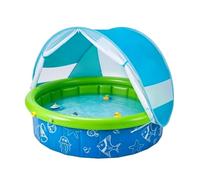 Kids Inflatable Pool - Foldable Non-Slip Sun Shade Pool | Backyard Kiddie Póol | Portable Outdoor Summer Swimming Póol with Canopy, Anti-Collision Beach Wading Tent For Children Travel Park Patio