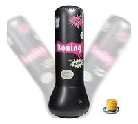 Kids Inflatable Punching Bag, Toddler Blow-Up Boxing Sandbag, Anti-Tipping Fitness Trainer, Lightweight Training Toy for Home, Gym, Indoors, Workplace, Exercise, Active Play