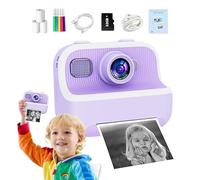 Kids Instant Print Camera, Cute Child Camera, Children Digital Video Camcorder Toys, Popular Children's Toys, Instant Print Selfie Camera, Easy To Use, Portable for Christmas Birthday