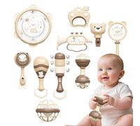 Kids Instruments - 9,06 x 7,09 x 4,72 pulgadas Educational Percussion Music Toy, 10 piezas Handheld Drum Set | Percussion Instruments for Kids 18 Months+, Playroom, Home, Pandereta