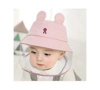 Kids Isolation Protective Cap Fisherman Baby Sun Hat Cute Mouse Design for Children Protection (Pink,50yards(fit 2 to 3 years old))