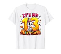 Kids It's My 13th Birthday Boy Funny Halloween Skeleton Camiseta
