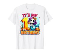 Kids It's My 1st Birthday Girl Halloween Mermaid Skeleton Camiseta
