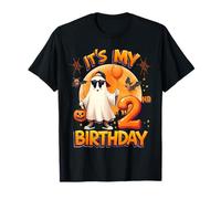 Kids It's My 2nd Birthday Boy Ghost Halloween 2 Years Old Camiseta