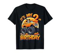 Kids It's My 2nd Birthday Boy Halloween Monster Truck Camiseta