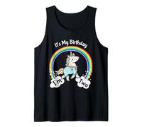Kids It's My 2nd Birthday Cute Unicorn 2 Year Old Girls Camiseta sin Mangas