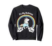 Kids It's My 2nd Birthday Cute Unicorn 2 Year Old Girls Sudadera