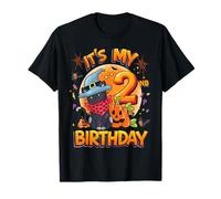Kids It's My 2nd Birthday Girl Cat Halloween 2 Years Old Camiseta