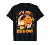 Kids It's My 3rd Birthday Cat Witch Halloween 3 Years Old Camiseta