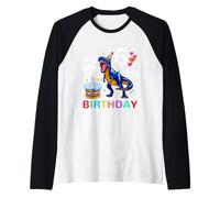 Kids It's My 6th Birthday Happy 6 Year T-Rex - Camiseta para niños Camiseta Manga Raglan