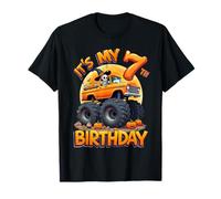 Kids It's My 7th Birthday Boy Halloween Monster Truck Camiseta