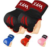 Kids Junior Boxing Hand Wraps Guantes Interiores Guantes de protección Acolchados de Gel Par Deportes de Combate para jóvenes Luchadores, Nero/Rosso