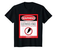 Kids Jurassic World Warning Electrified Fence T-Shirt