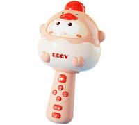 Kids Karaoke Machine, Wireless Microphone Speaker, Portable Handheld Singing System, Rechargeable Battery, Adjustable Volume (Pink) for Home 10.7x19.2x10cm Pink Yellow