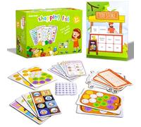 KIDS KING Juego de lista de la compra, juego de recuerdos a juego de comestibles, diseños para cognición y contar, carrera para recoger tus artículos, juguetes STEM para niños y niñas, juego de fiesta