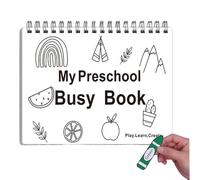 Kids Learning Books - 25x20x1cm Early Learning Busy Activity Book,Practice Workbook Educational Special Needs Developmental Toys For Children Kindergarten Nursery Home School Classroom Travel