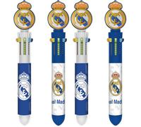 Kids Licensing - Bolígrafo con 10 Colores con Topper 3D Real Madrid (Paquete de 2)