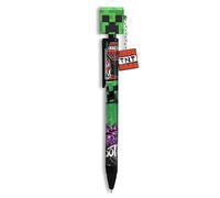 Kids Licensing - Bolígrafo Minecraft con Topper 3D, Papelería Escolar Cole, Regalo para Niños, Merchandising Videojuego