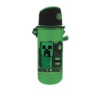 Kids Licensing - Botella de Agua Niños y Niñas - Cantimplora de Aluminio con Asa y Cierre de Clic, Libre de BPA y Toxinas, 600 ml, Diseños Infantiles