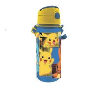 Kids Licensing - Botella de Agua Niños y Niñas - Cantimplora de Aluminio con Asa y Cierre de Clic, Libre de BPA y Toxinas, 600 ml, Diseños Infantiles