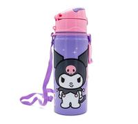 KIDS EUROSWAN Cantimplora de aluminio infantil 600 ml con asa y cierre clic, libre de BPA y toxinas