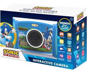 Kids Licensing - Cámara interactiva para niños Sonic, resolución de vídeo de 1080p, zoom de 4x, 5 filtros y efectos , 4 juegos para niños, pantalla 2 en 1, con tarjeta