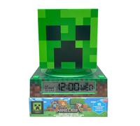 Kids Licensing - Despertador Minecraft 3D con Fecha y Luz Nocturna