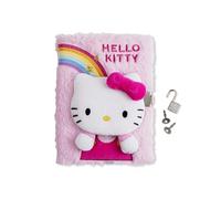 KIDS EUROSWAN Diario secreto para niña - Libreta de peluche Hello Kitty 3D con candado