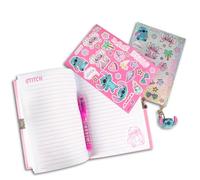Kids Licensing - Diario Secreto Stitch con Bolígrafo Mágico Invisible y Luz, Libreta con Candado para Niña