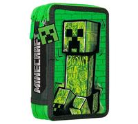 Kids Licensing Estuche escolar Minecraft con 2 cremalleras para niños