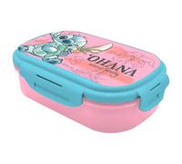 Kids Licensing - Fiambrera Sandwichera con Dos Compartimentos y Cubierto inluido - Ideal Picnic, Cole y Excursiones - Modelo Stitch