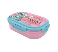 Kids Licensing - Fiambrera Sandwichera con Dos Compartimentos y Cubierto inluido - Ideal Picnic, Cole y Excursiones - Modelo Stitch