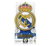 Kids Licensing - Lámpara Infantil con Despertador y Fecha, 3D Real Madrid, Luz Nocturna, Decoración Niño, para Fans del Fútbol