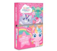 Kids Licensing - Libro de Actividades y Lápices Sweet Dreams, Cuaderno para Colorear y Actividades 2 en 1 para Niñas, Juego Educativo y artístico
