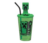 Kids Licensing Minecraft - Botella con tapa 3D y pajita (500 ml)