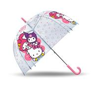 Kids Licensing - Paraguas Transparente 46cm, Tipo Campana de 46cm Hello Kitty & Friends