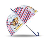 Kids Licensing - Paraguas Transparente Manual tipo Campana de 46cm de La Patrulla Canina para Niños