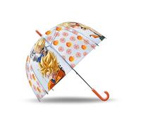 Kids Licensing - Paraguas Transparente para Niños tipo Campana de 46cm de Dragon Ball