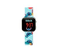 Kids Licensing - Reloj Digital Niño Stitch, Reloj LED Infantil, Batería Duradera, Funciones Completas, Correa Ajustable, Diseño Original, Cuadrado, Perfecto para Regalo