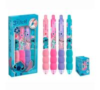 Kids Licensing - Set de 4 Bolígrafos de Stitch, Set de Bolígrafos Escolares, Papelería Infantil, Material Escolar, Regalo para Niñas