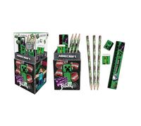 Kids Licensing - Set de Papelería Minecraft para Niños, Portalápices + Accesorios Escolares, Organizador de Escritorio, Regalo Original, Material Escolar