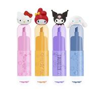 Kids Licensing - Subrayadores Fluorescentes Hello Kitty and Friends Pack 4 Colores - Rotuladores Pastel para Estudiar, Oficina y Material Escolar