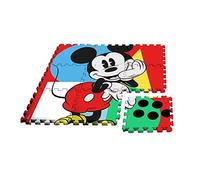 Kids Licensing - WD22011 - Alfombra Eva Puzzle 9 Piezas 33 cm con Bolsa Mickey Disney - Mickey - Rojo Negro (WD22011)