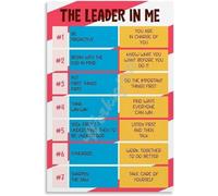Kids Life Skills Poster Good Habits Chart Social Emotional Learning Wall Art for Childrens Room School Counseling Decor(Framed,16x24inch(40x60cm))